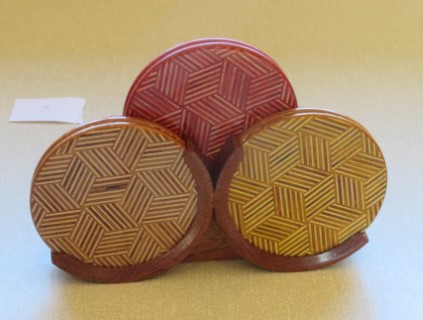 A set of 6 coasters won a commended certificate for Howard Overton
